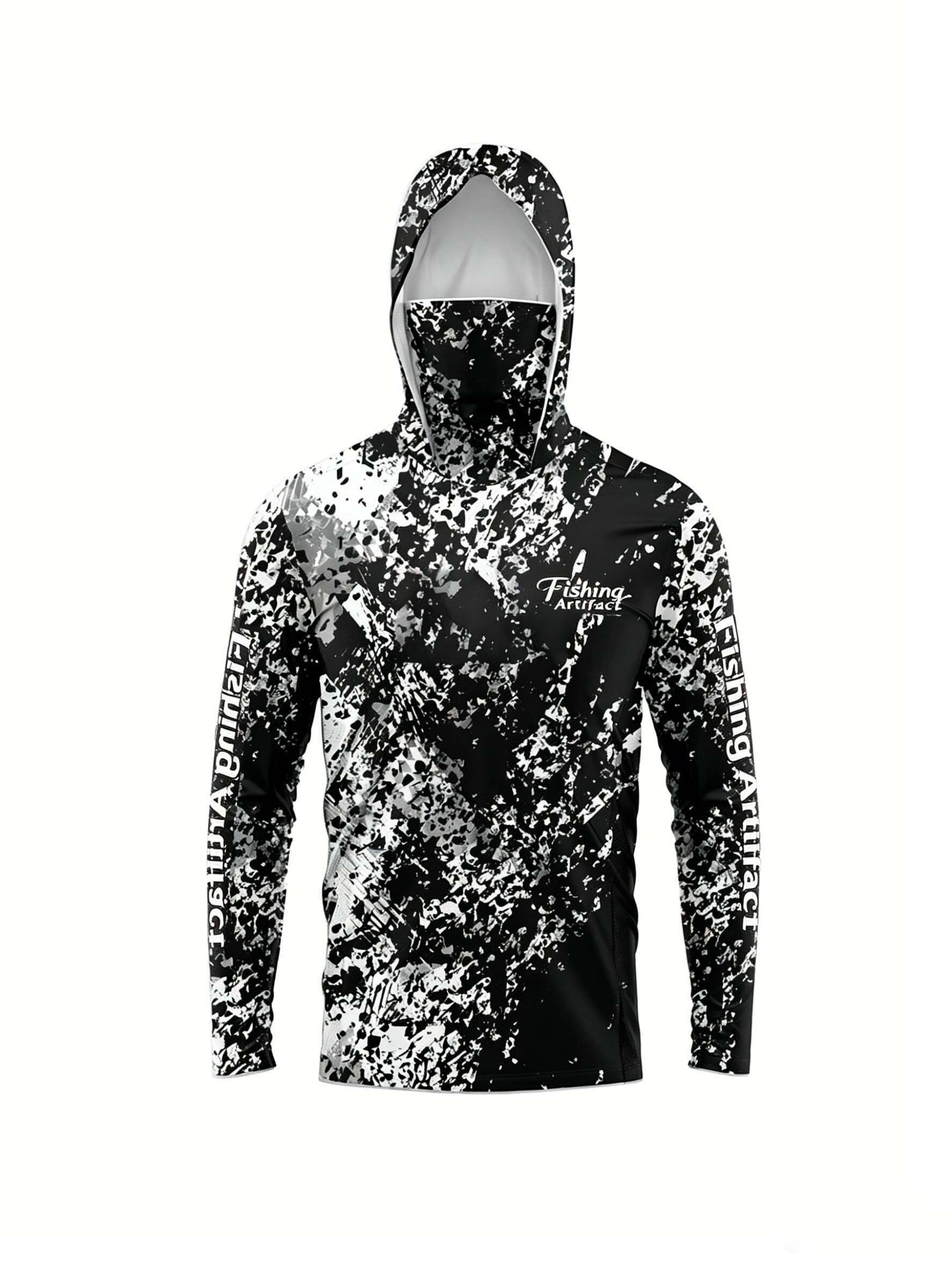 Sports Mask Breathable - Męska letnia bluza wędkarska z nadrukiem